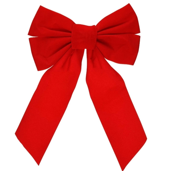 Red Velvet Christmas Bows 10 pack - Picture 2 of 2